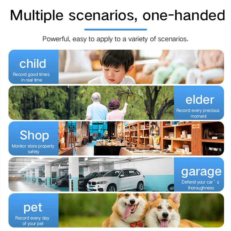 ABSQ-4K Full HD 1080P Mini Ip Cam XD WiFi Telecamera per visione notturna IR-CUT Videocamera di sicurezza con rilevamento del movimento Videoregistratore HD