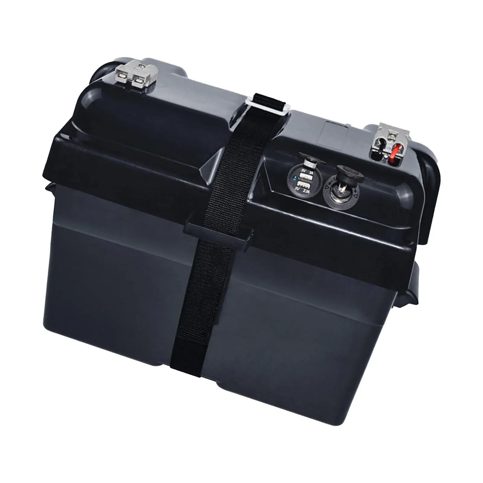 Battery Storage Box Portable Batteries Carrier for Outdoor Cars Camper