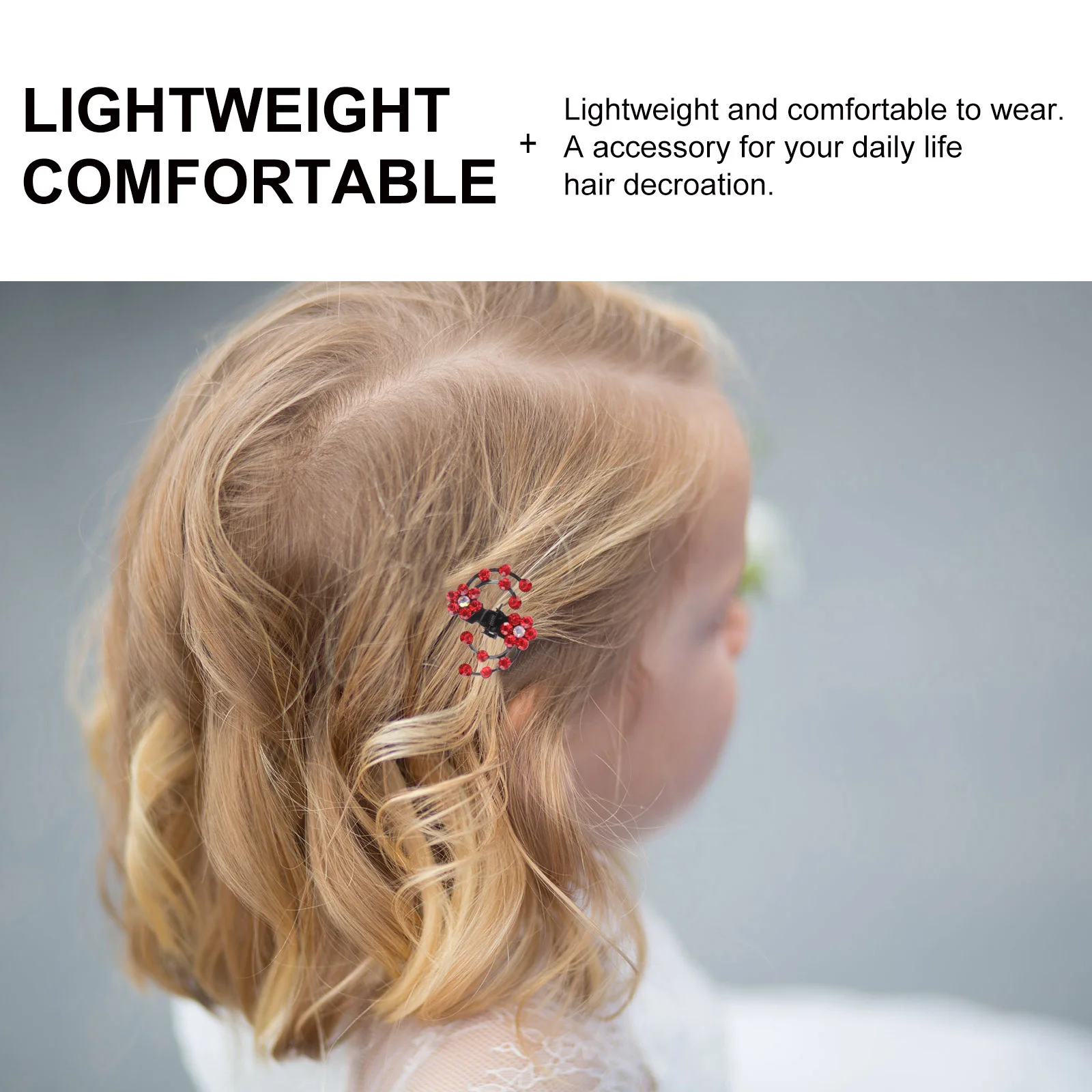 

6Pcs Bright Red Plum Blossom Hairpins Mini Rhinestone Clips Elegant Bridal Wedding Party Accessories Mini Hairpin