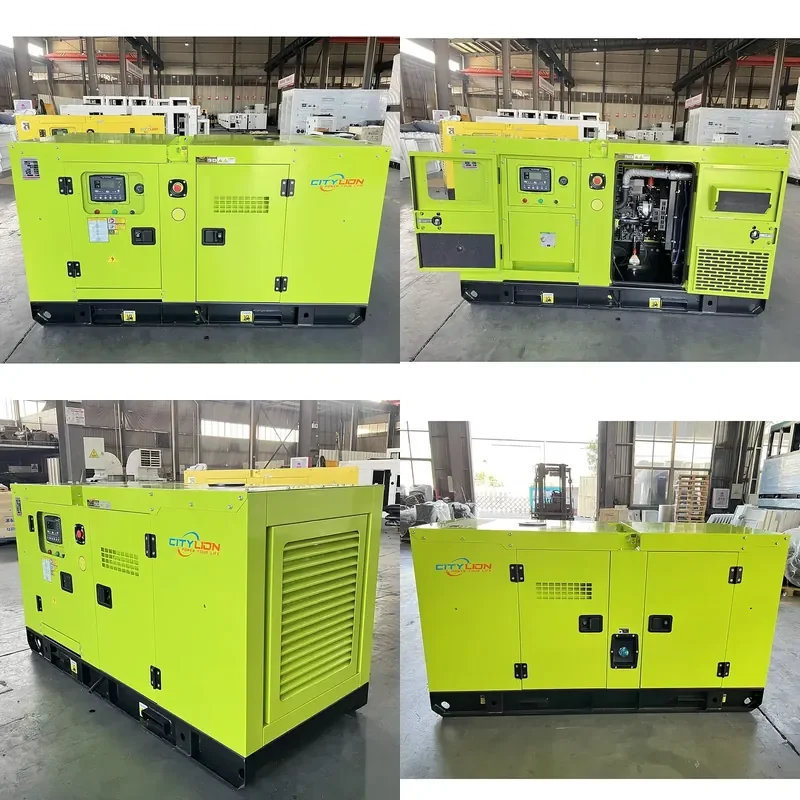 3 Phase 30 KVA 24 KW Silent Generator with Auto Start Remote Start Open Frame ATS