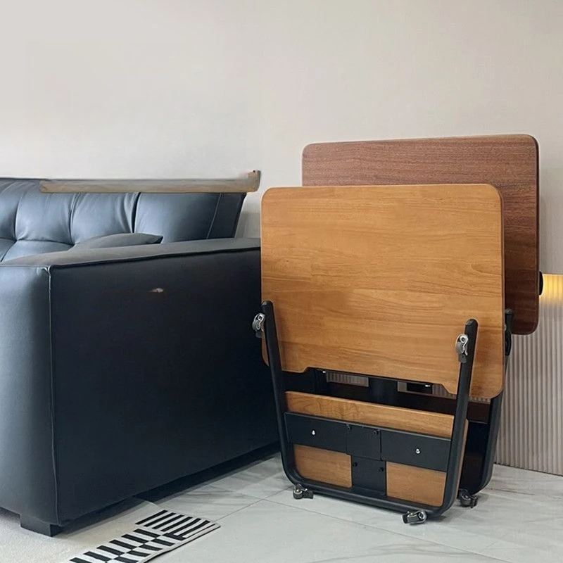 Solid wood table Lifting computer table Folding desk Mobile podium Office Home bedside table