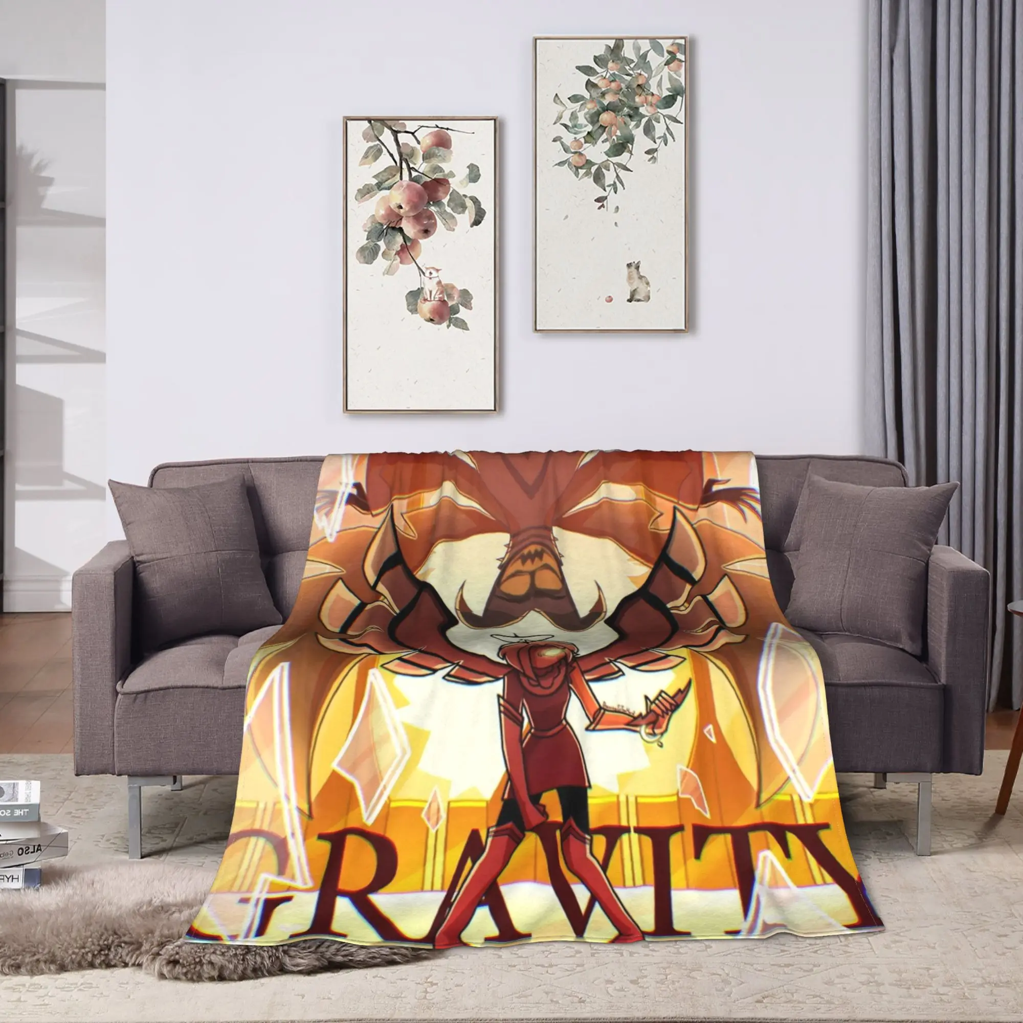 Gravity Hazbins Hotels Blanket Velvet Spring Autumn   Multifunction Ultra-Soft Throw Blanket for Sofa Office Quilt