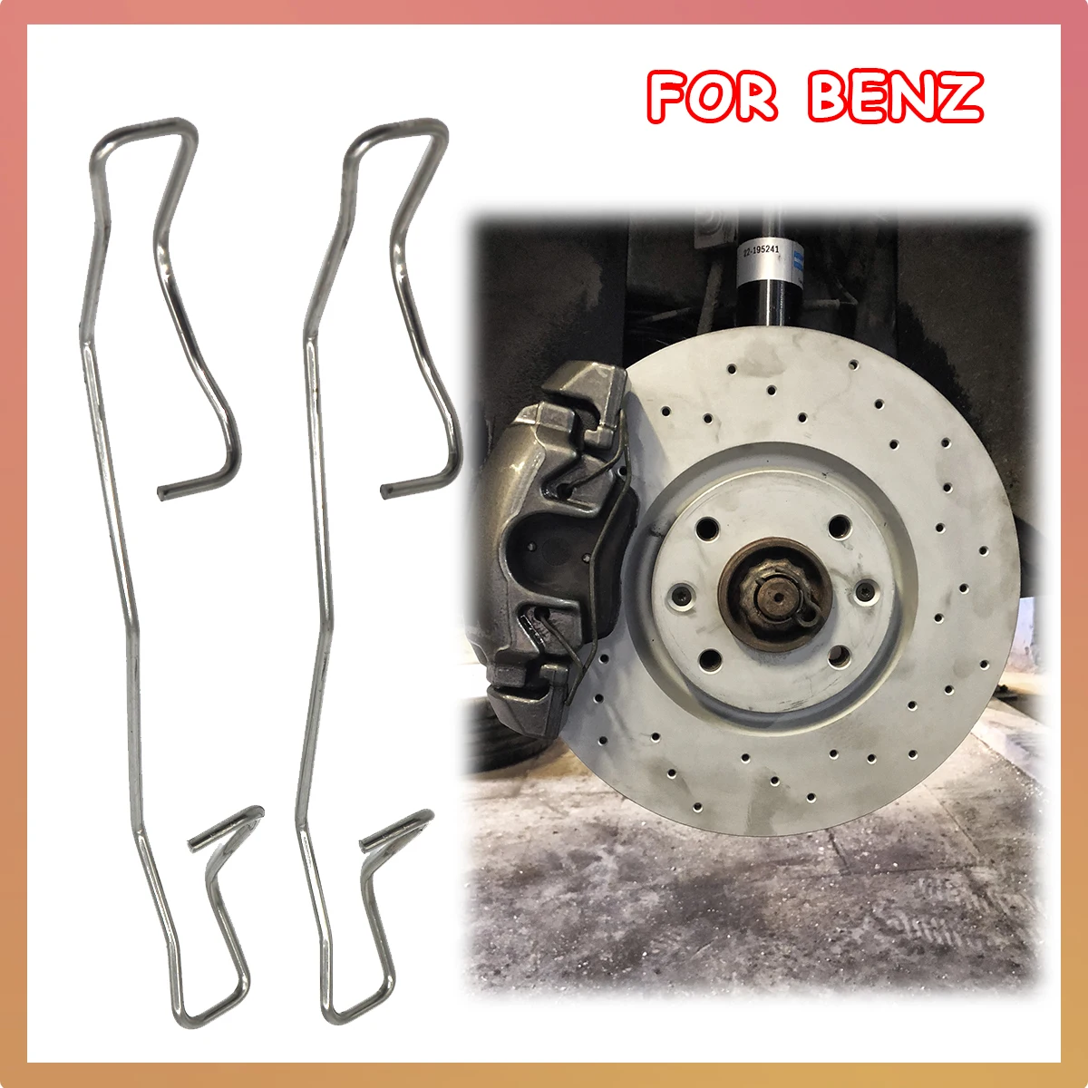 

Brake Pads Fittings Caliper Spring Fit Retainer Anti-Rattle Clip For BENZ CLK C208 A208 E-CLASS W210 T-Model S210 S211 SLK R170