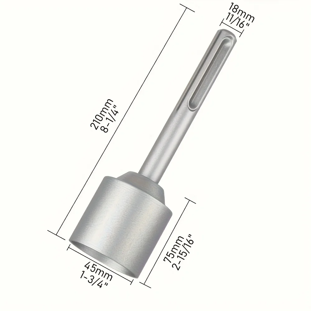 Perceuse à tige en T SDS Max, accessoire perfecdreams fabriqué avec une perceuse à hamer distante, tête de 2 pouces de diamètre, pilote de poteau SDS Max