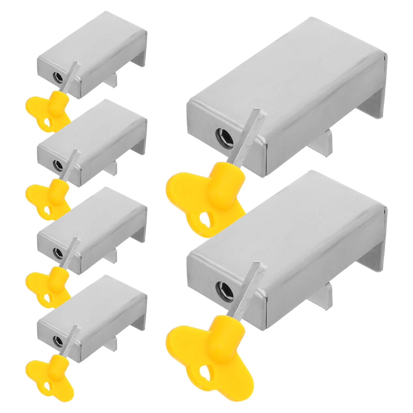 6Pcs Stainless Steel Window Restrictor Locks Safety Sliding Window Locks Windproof Security Lockers for Sliding Doors