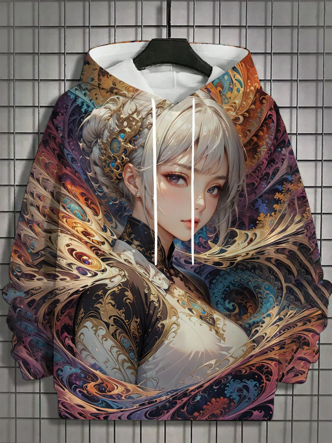 Homens Anime Girl Impressão Hoodies, Pulôveres de Moda Harajuku, Impressão HD 3D Unisex, Outono, Inverno