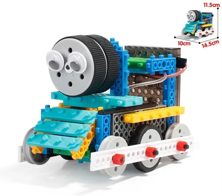 Jouet électronique d'assemblage de blocs de construction de robot de camion de lutte contre l'incendie, train RC télécommandé, ski, canard, bricolage, drôle, 4 en 1, 170 pièces