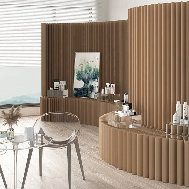 Organ paper screen booth paper wall partition baffle background wall exhibition window display partition office clothing store