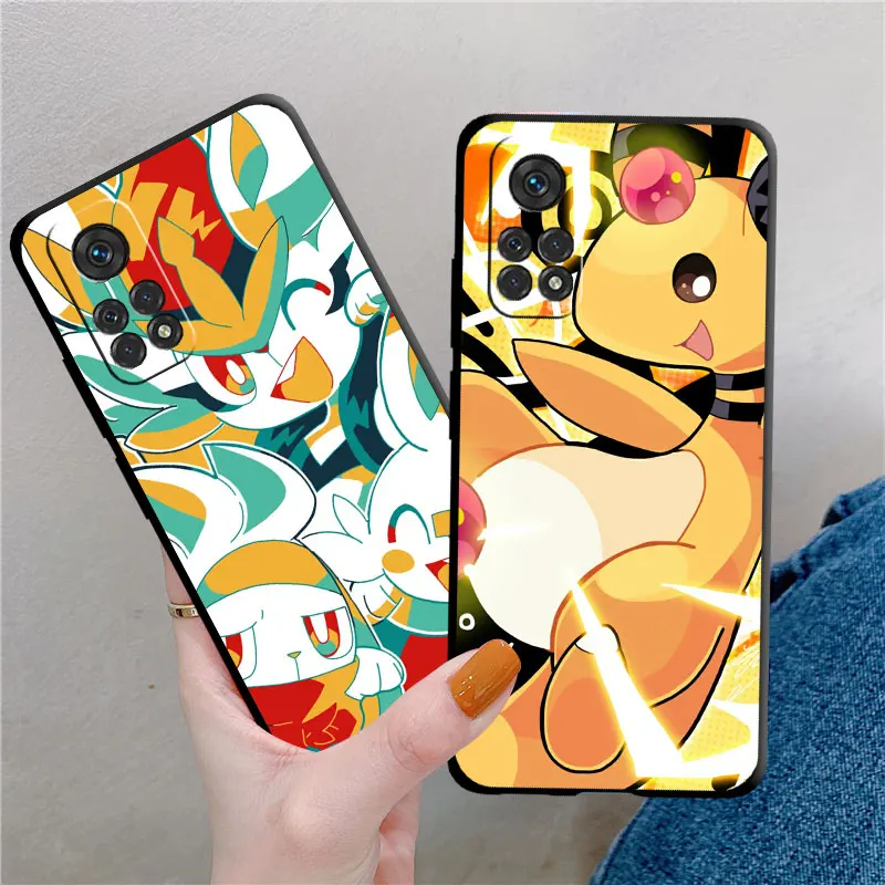 Case For Xiaomi Mi Poco X3 NFC 11 Lite 11T Pro F5 10T 12 X4 F1 13 F3 12T M5 M4 M3 Soft Phone Cover Funda Pokemon Bulbasaur Anime