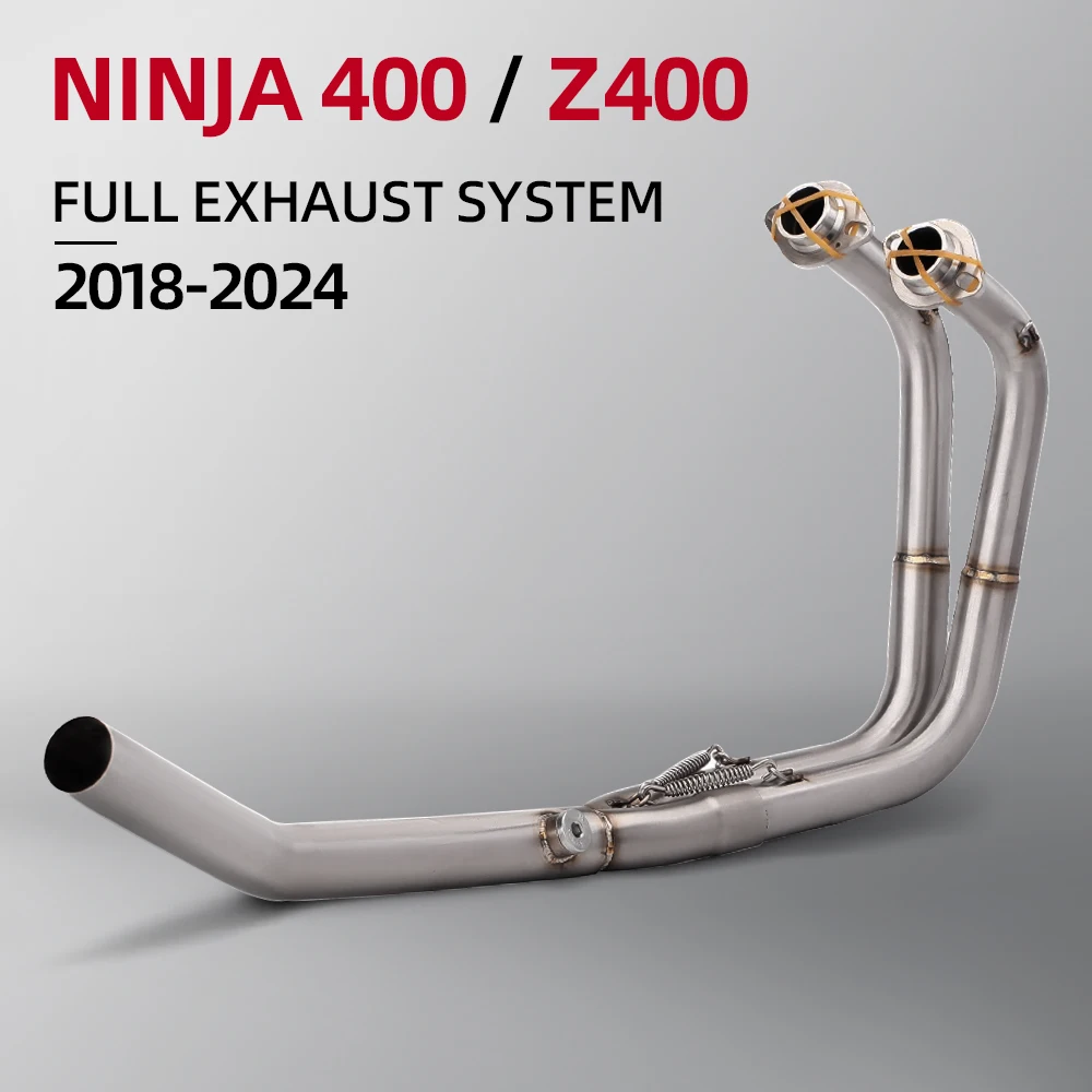 نظام عادم خط السباق الأصلي لأنبوب ربط الأنابيب للدراجات النارية لـ kawasaka z400 ninja400