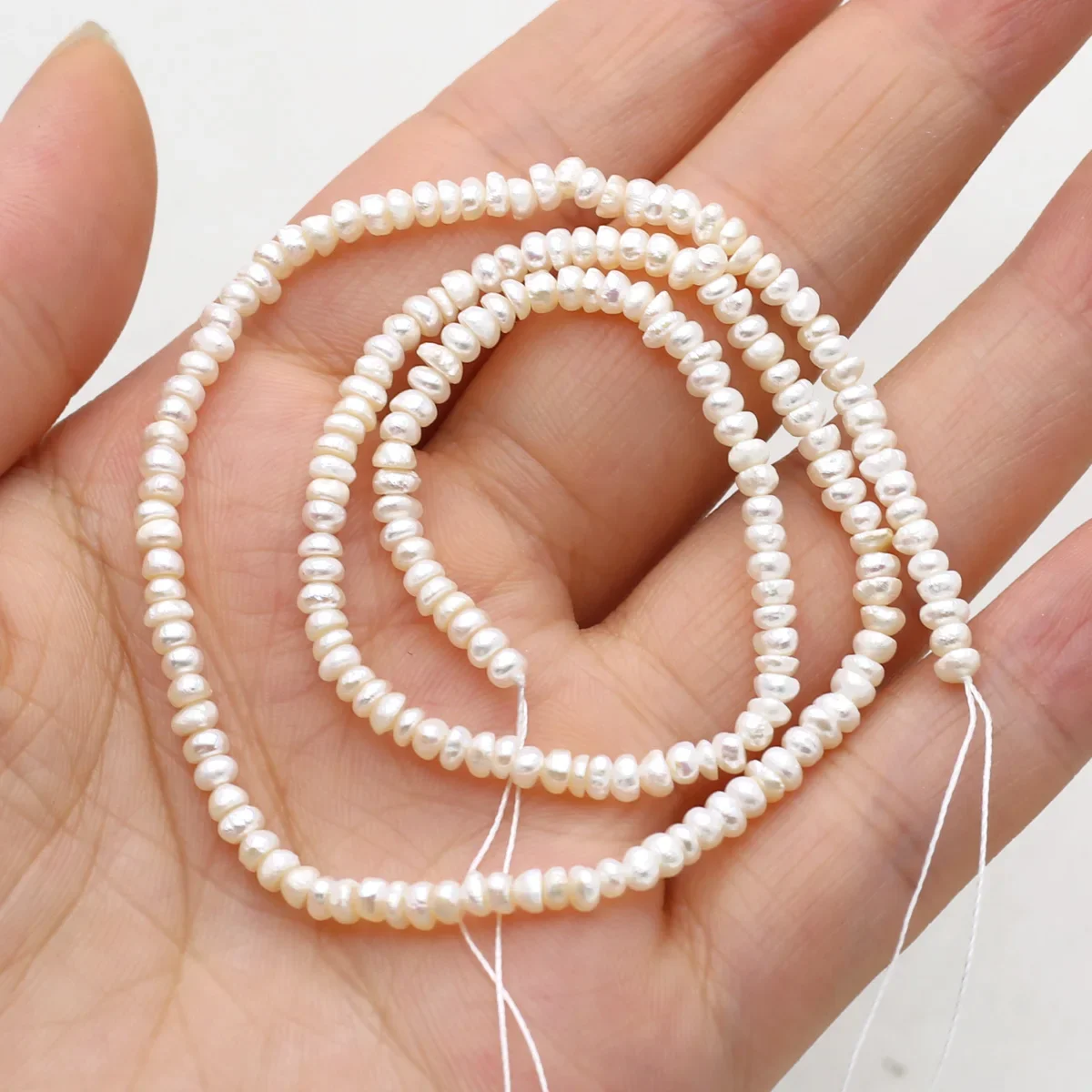 

Natural Freshwater Pearl Beads Beaded White 3-5mm Loose Spacer Seed Beads For Jewelry Making DIY Necklaces Bracelet Woman Gift