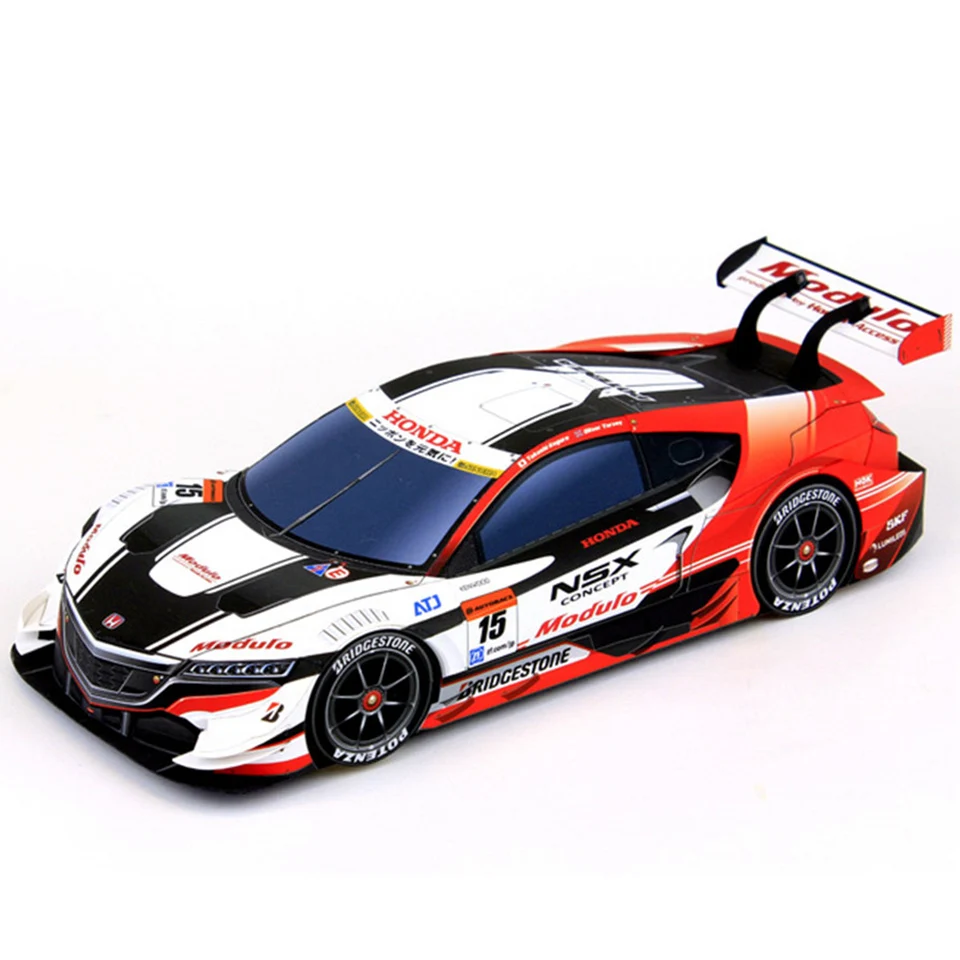 WRC 2015 NSX CONCEPT-GT 1:24 Paper Model Car, Dakar World Rally Racing Origami Art, Handmade 3D Papercraft DIY Craft ZX-144