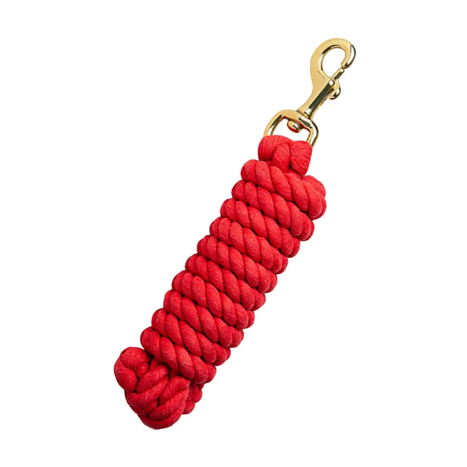 Reliable Horse Rope Leash with Iron Snap Hook Cotton Lead Rope for Halter Horse and Livestock Control
