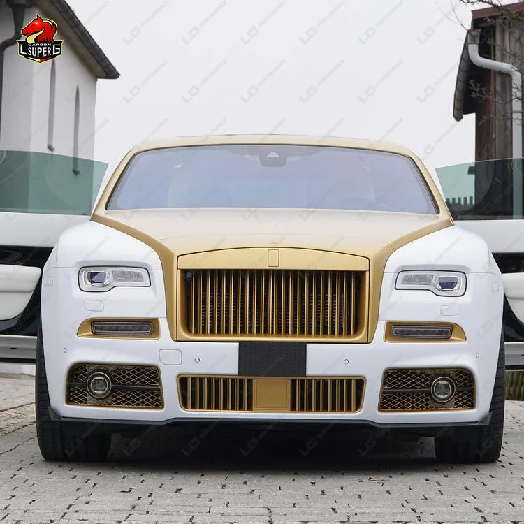 M Style Carbon Fiber Fiberglass Car Bumpers Grille Front Fenders Side Skirts Bodykit For Rolls Royce Wraith Body Kit