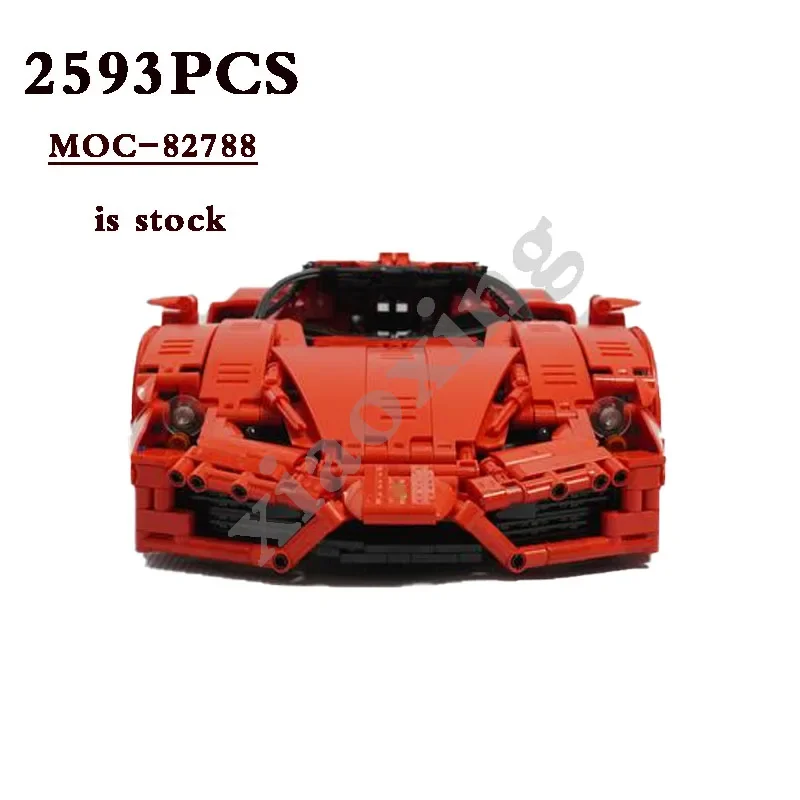 

Classic MOC-82788 8653 Racing 1:10 Scale Supercar 2593pcs Building Block Toy Model DIY Christmas Gift for Kids Birthday Gift