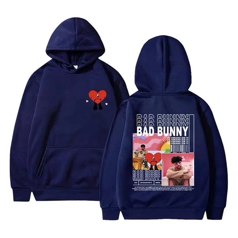 

Rapper Bad Bunny Un Verano Sin Ti Music Album Hoodie Men Woman Vintage Hoodies Hooded Sweatshirt Hip Hop Rap Male Streetwear Y2k