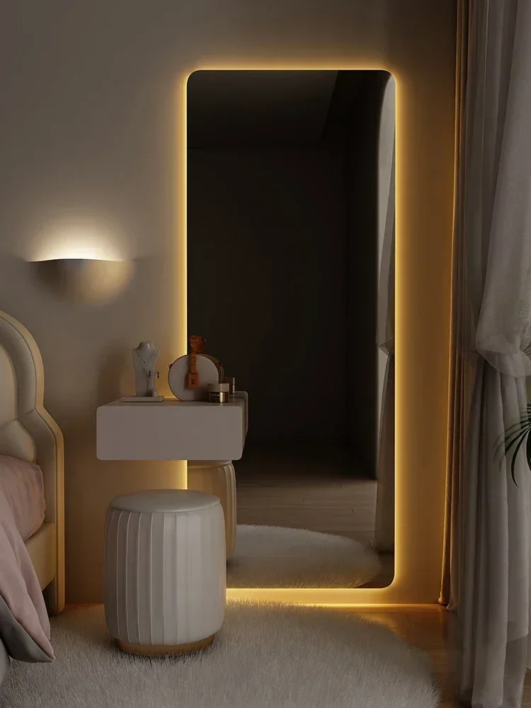 

Усовершенствованный подвесной пустой туалетный столик, прикроватная тумбочка, встроенное большое зеркало двойного назначения, настенное зеркало в полный рост