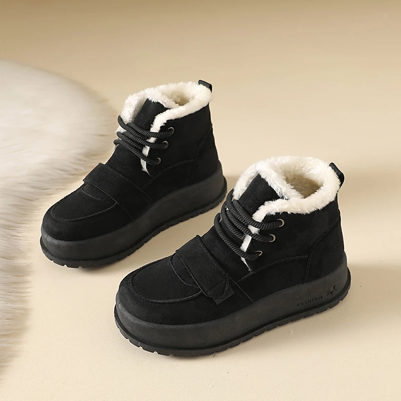 

New Fashion Women Boots Winter Snow Boots Female Boots Warm Lace Flat with Women Shoes Tide Shoes Hot Sale 35-40