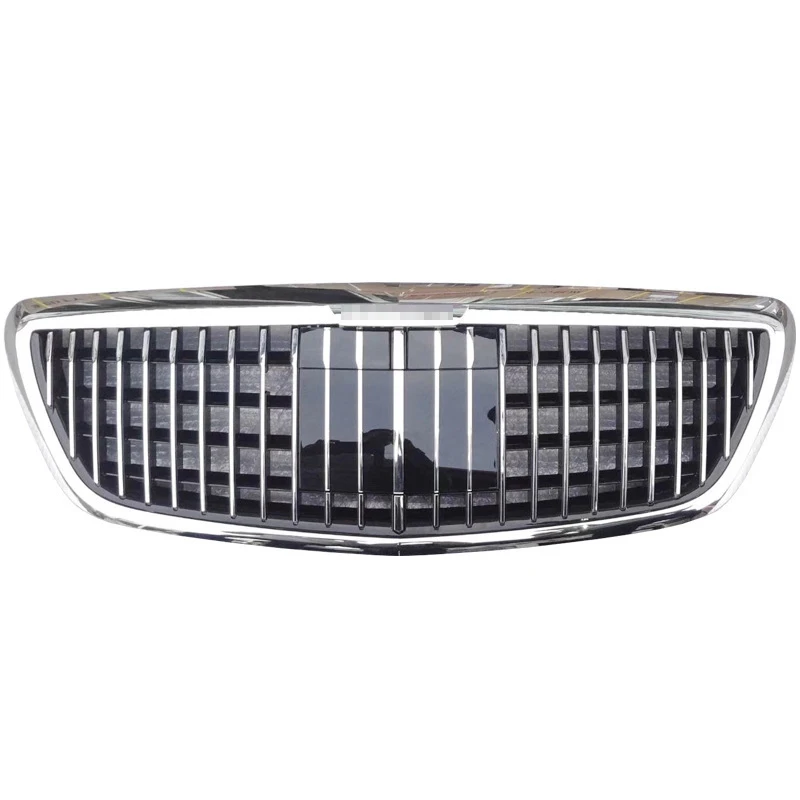 Auto Bumber For Mercedes-Benz S class W222 2014-2019 ABS Front Grill S450 S500 S560 S680 Middle Grille For Maybach Vertical Bar