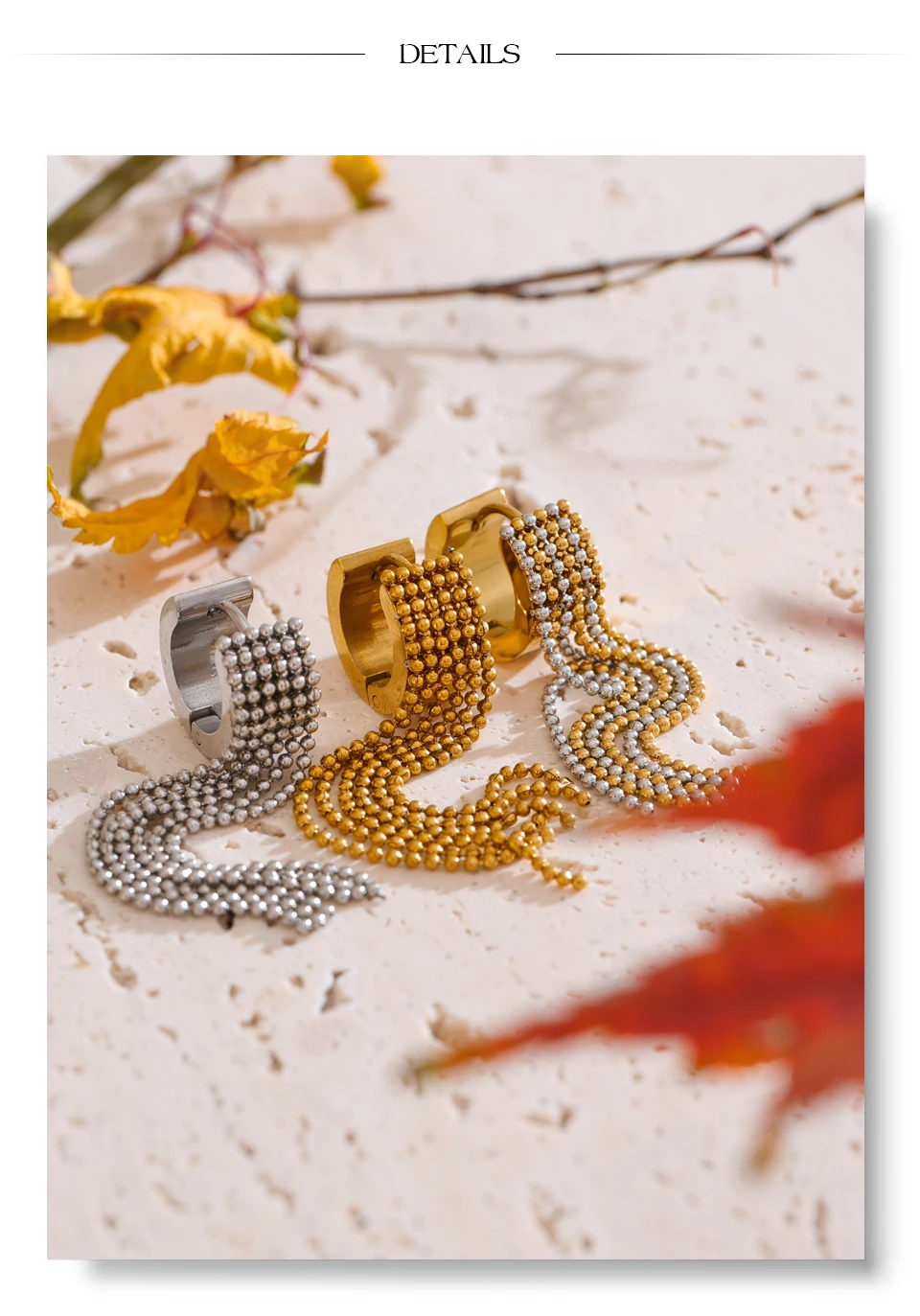 Yhpup Heißer Stil Edelstahl Quaste Lange Kette Tropfen Baumeln Ohrringe Mode Trendy Wasserdicht Täglichen Schmuck Geschenk – Detail 15