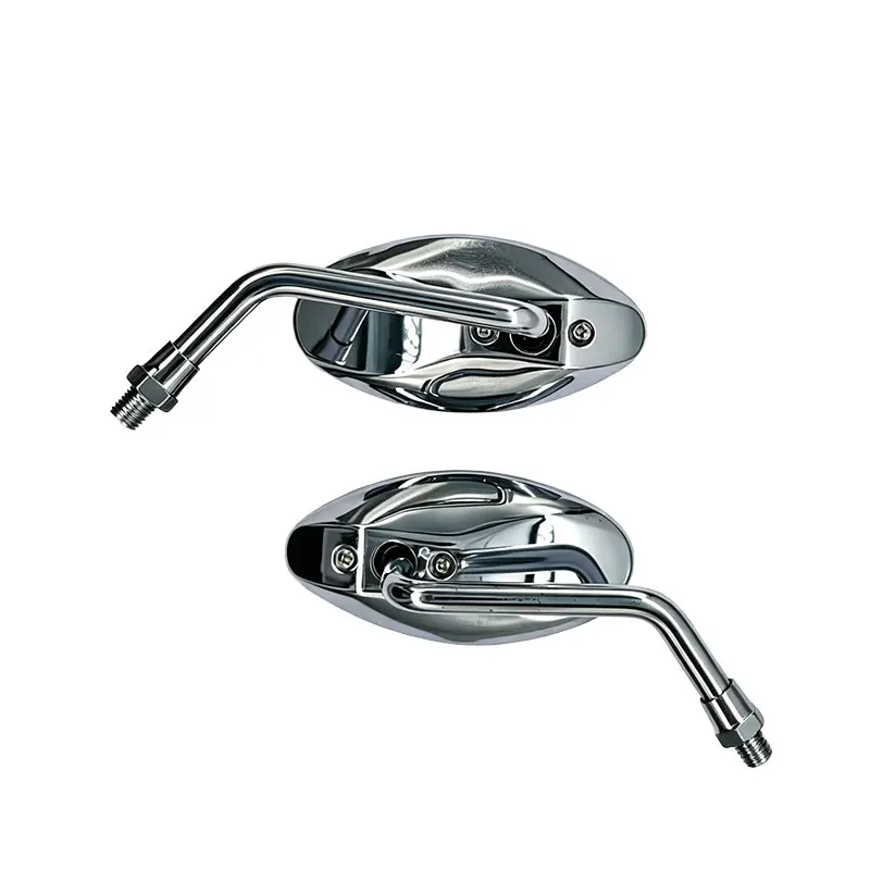 Universelle 10-mm-Convex-Rückspiegel, Motorrad-Chrom-Weitwinkel-Seitenspiegel für Honda CB600F Hornet CB1000R CBR600RR – Detail 8