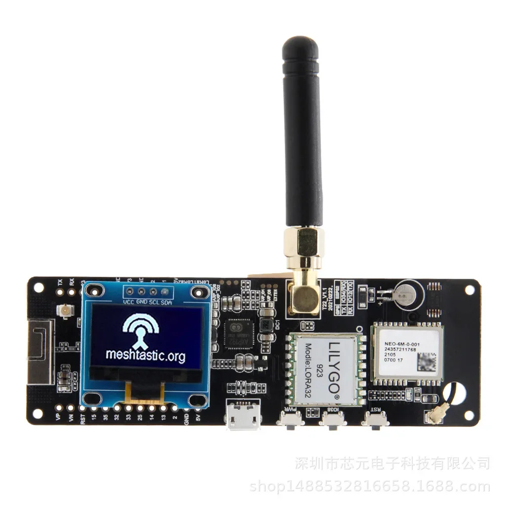 ZJ® Meshtastic T-Beam ESP32 Module LoRa Development Board Support WiFi Bluetooth GPS Battery OLED LoRaWAN 433/868/915MHz