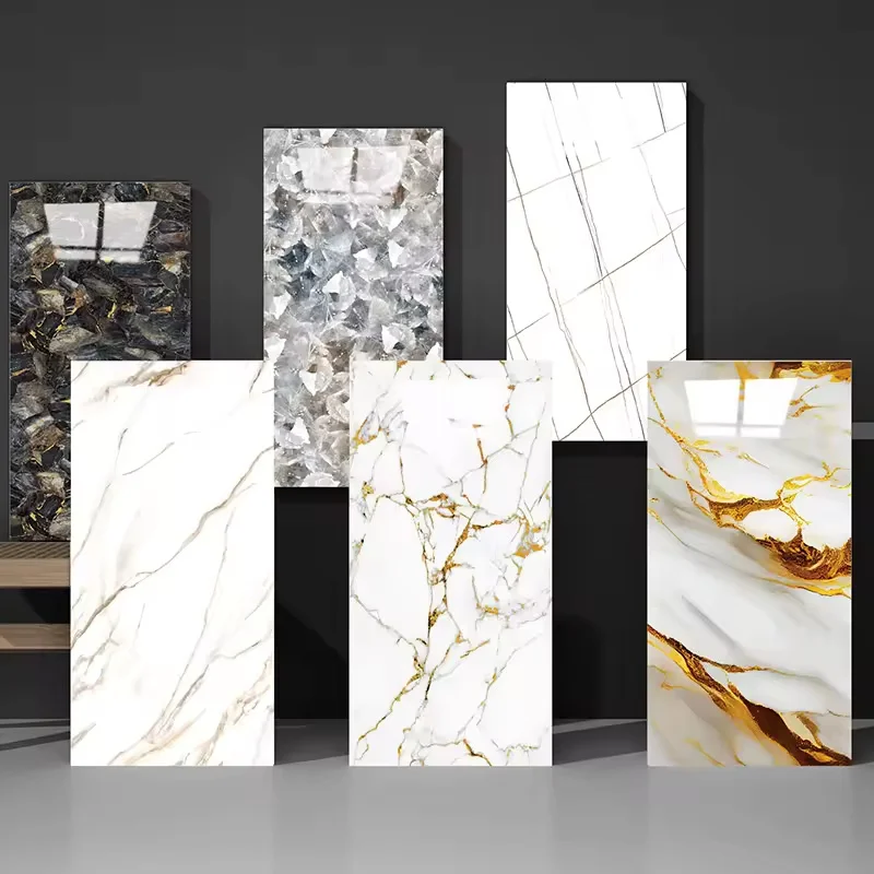 30x60cm Kitchen Self Adhesive Marble Tiles Wall Stickers Waterproof PVC Floor Tile Sticker for Living Room Bathroom Home Decor