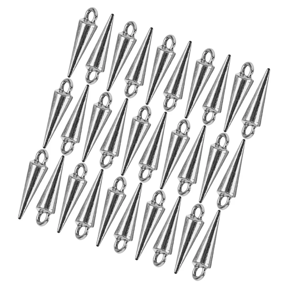 

30 Pcs Zinc Alloy Pendant Cone Charm Gothic Charms for Jewelry Making Dangle Beads Jewellery Bracelet Necklace