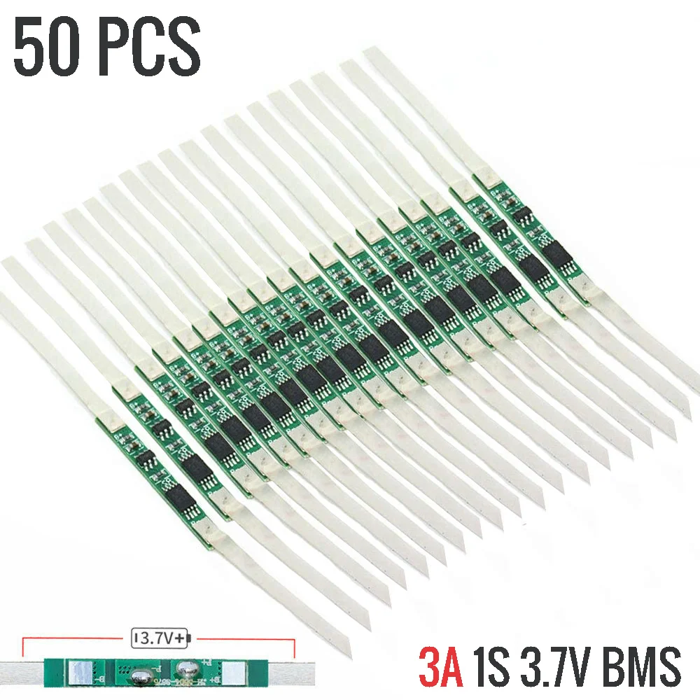 10/20/50/100 PCS 3A BMS scheda di protezione per 1S 3.7V 18650 batteria al litio agli ioni di litio sovraccarico Plat protettivo con cinghia di