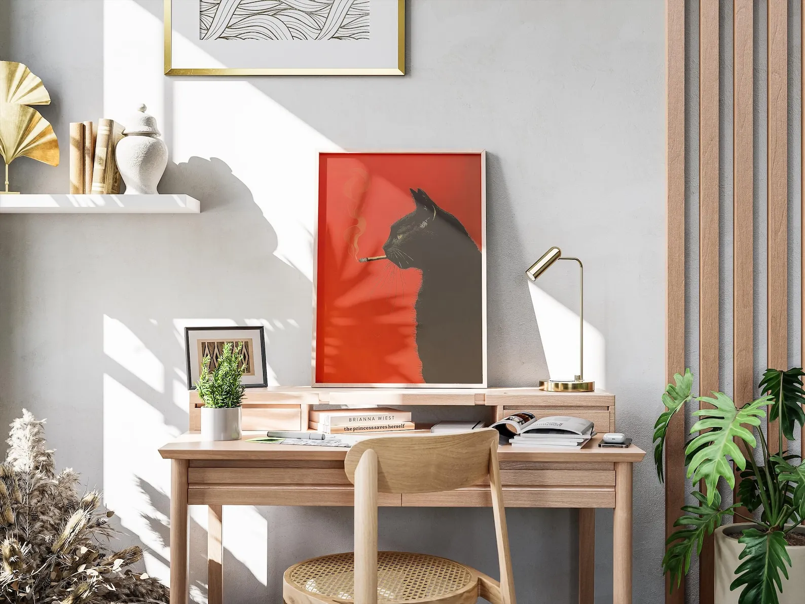 Stampa su tela vintage con gat - Office Furniture For Home recensione e prezzo
