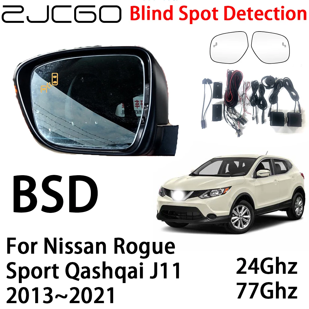ZJCGO Car BSD Radar Warning System Blind Spot Detection Safety Driving Alert for Nissan Rogue Sport Qashqai J11 2013~2021