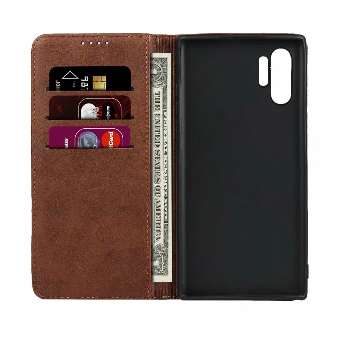 Leather case For Samsung Galaxy Note 10 Note10 Plus 5G Flip case card holder Holster Magnetic attraction Cover Case Wallet Case