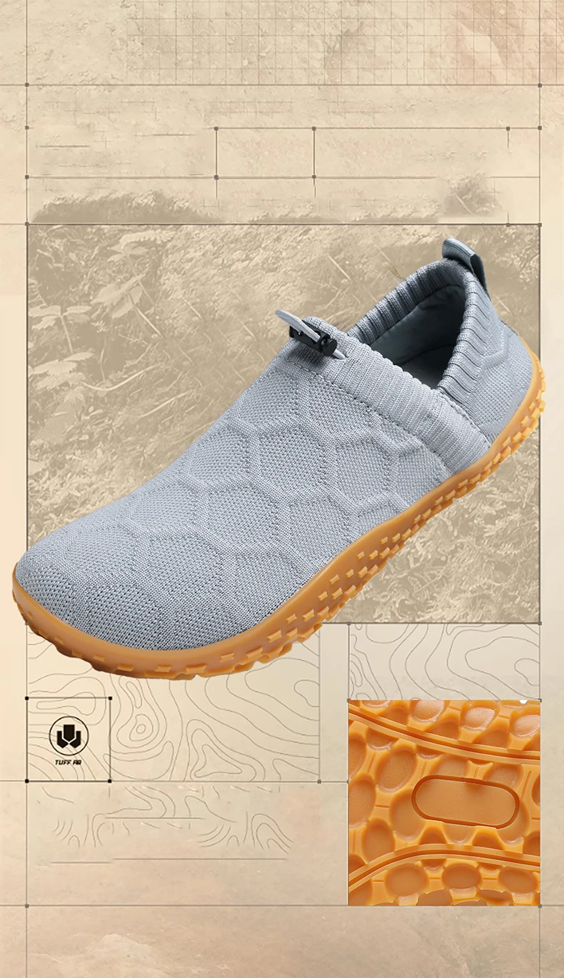 Neue Herren-Barfußschuhe mit breiter Passform, rutschfeste, atmungsaktive Wanderschuhe für Herren, verschleißfeste, leichte Laufschuhe, Größe 36–48 – Detail 6