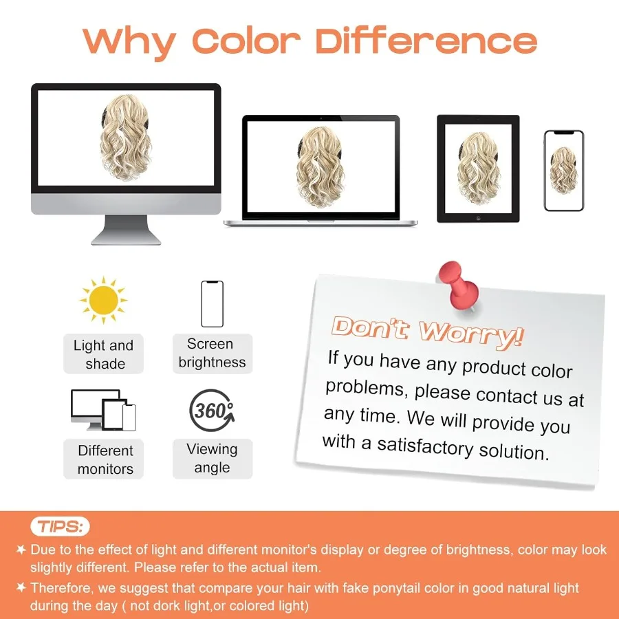 10 قصيرة مخلب تسليط الضوء على ذيل حصان تمديد PT001 إيلا متموجة مجعد سميكة الفك كليب في وصلات الشعر ذيل حصان لينة المظهر الطبيعي
