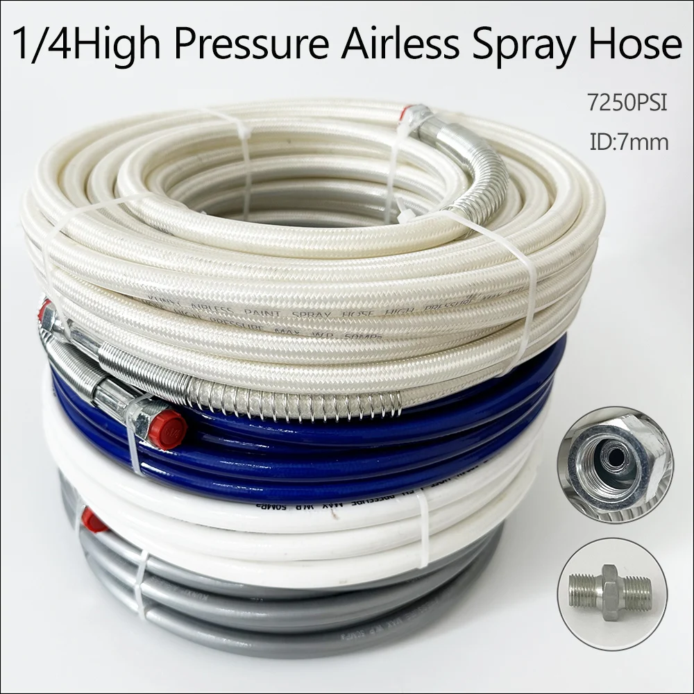 

0.5M~40M 1/4 Interface Double-Layer Braided Flexible Fiber Nylon Tube 7250PSI High-pressure Airless Spray Hose