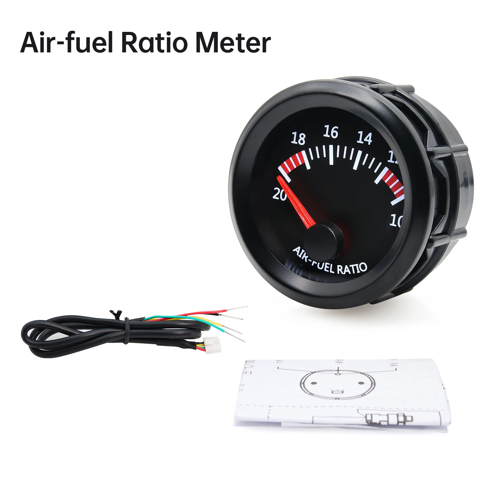 2'' 52mm Rennwagen-Anzeigeinstrumente: Wassertemperatur, Öltemperatur, Voltmeter, Öldruck, Vakuum, Ladedruck, Luft-Kraftstoff-Verhältnis, EGT-Messgerät – Detail 34