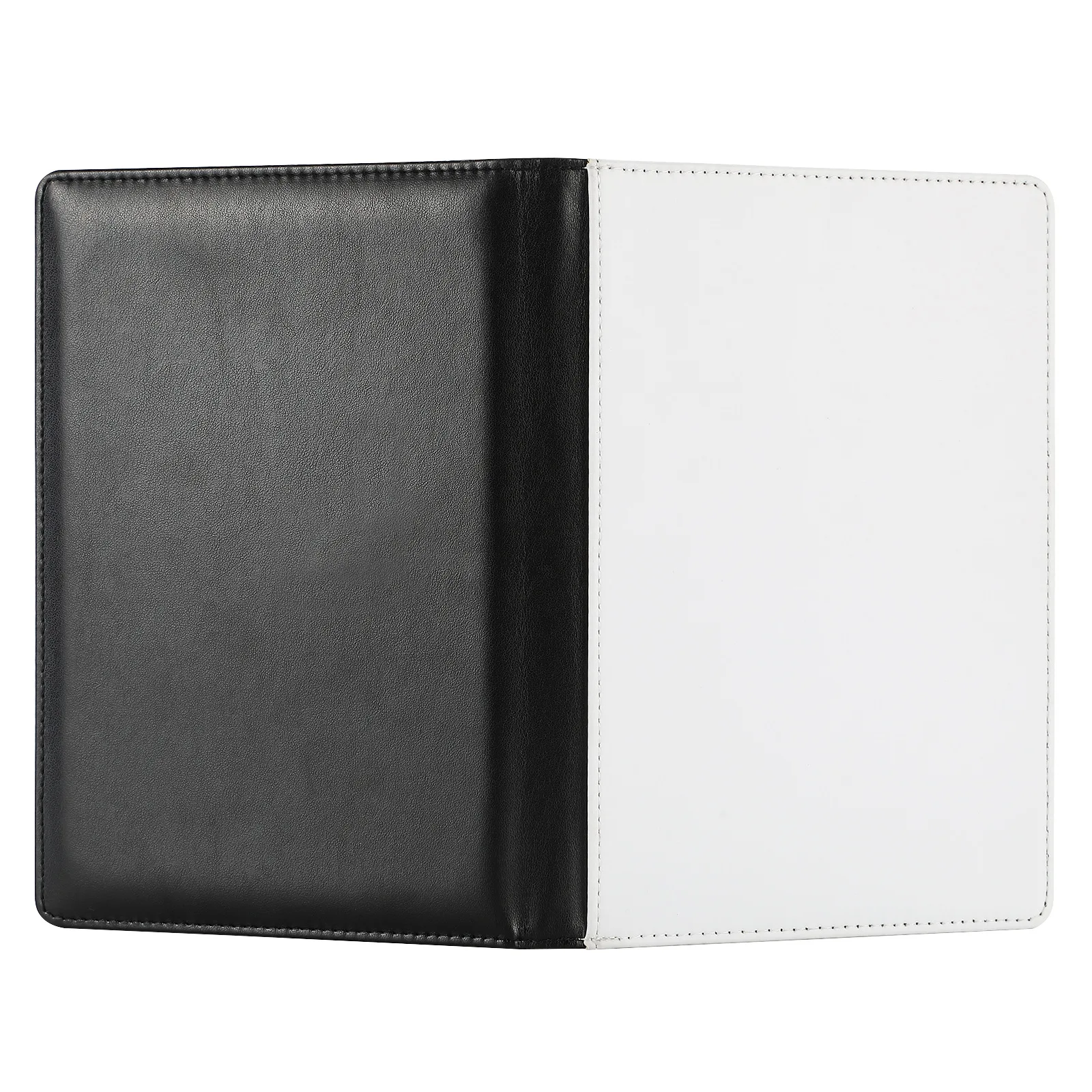 PU Notebook Sublimation Blank Black/White Note Book A5 A6 Leather Cover Business Notepad School Supplies For Heat Transfer Print