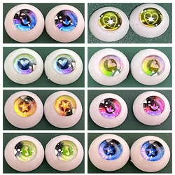 Novo 2 pares globo ocular 12mm/14mm dos desenhos animados globo ocular diy brinquedo olho de pelúcia animal acessórios boneca globo ocular 1/6 bjd olhos