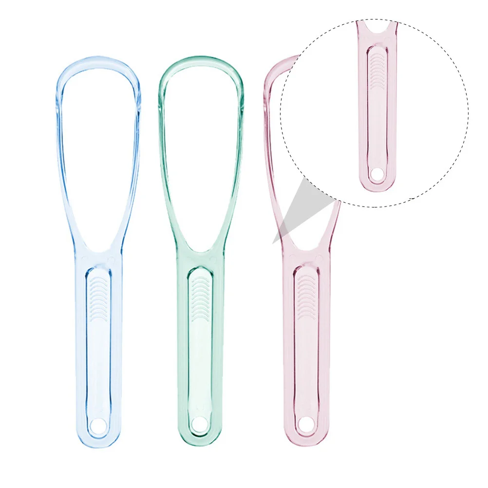 3 Pcs Dental Floss Tongue Scraper Man Kids Tooth Brush Plastic Clean Cleaning Tools