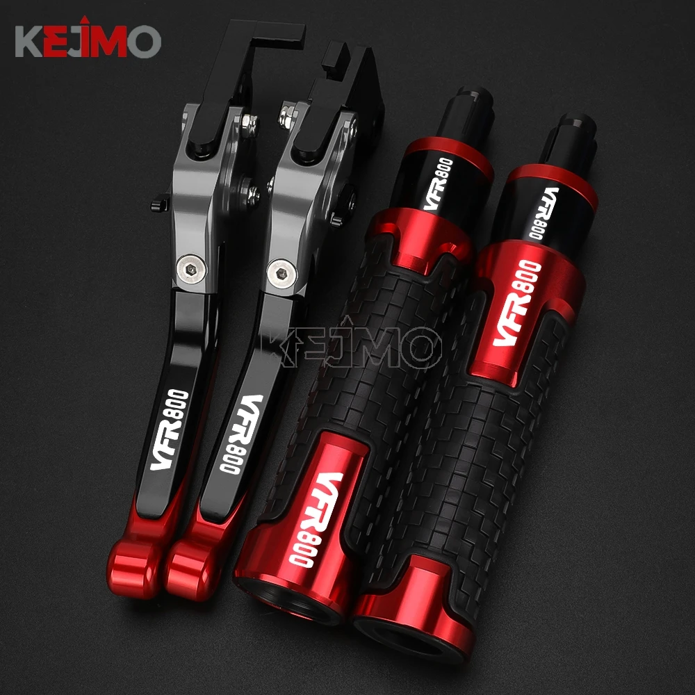 2002 03 -2007 CNC Aluminum FOR honda VFR800 VTEC VFR 800 Accessories Motorcycle Adjustable Brake Clutch Levers Handbar End Grips - view 3
