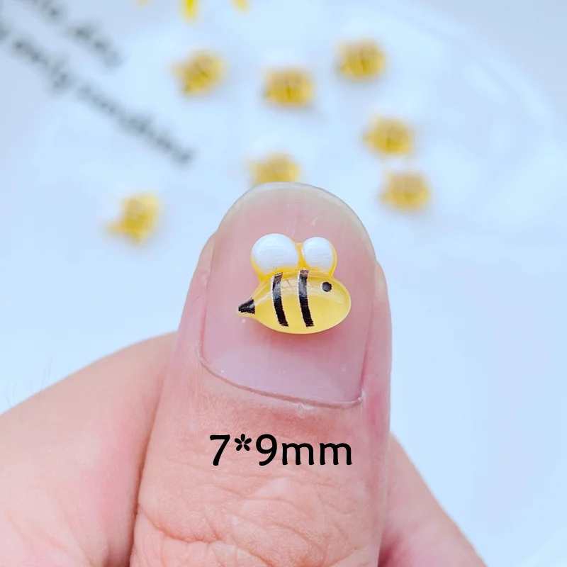 50/100 Pcs New Mini Kawaii Phim Hoạt Hình Đáng Yêu Honeybee Resin Cabochon Sổ Lưu Niệm Tự Làm Đồ Trang Sức Thủ Công Trang Trí Phụ Kiện Cho J64