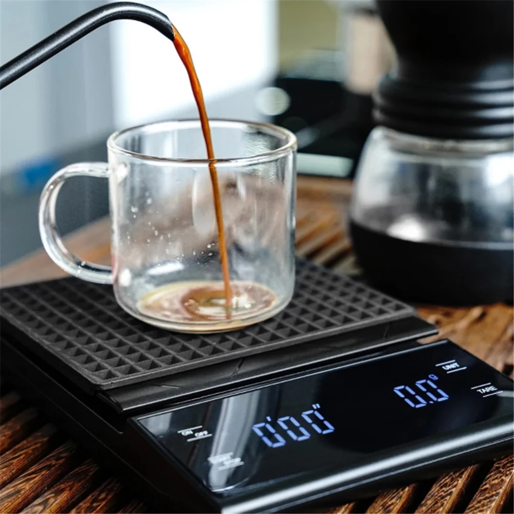 Smart Coffee Scale Electronic Kitchen Scale with Timer Precision Food Scale Household Weight Scale Portable Scale