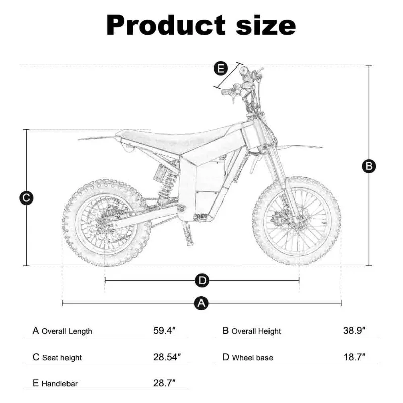 New Arrival Powerful Electric Motorcycle Dirt Bike 3000W 48V 30Ah Electric Dirt Bike With Custom Low Moq