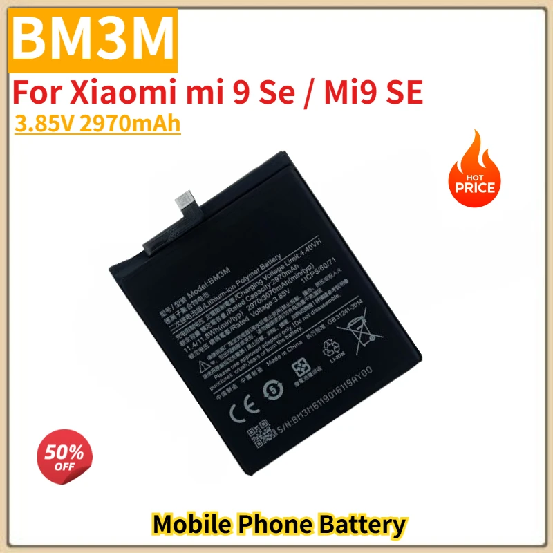 

BM3M High Quality Phone Battery 3.85V 2970mAh for Xiaomi mi 9 Se / Mi9 SE Brand New Replacement Battery