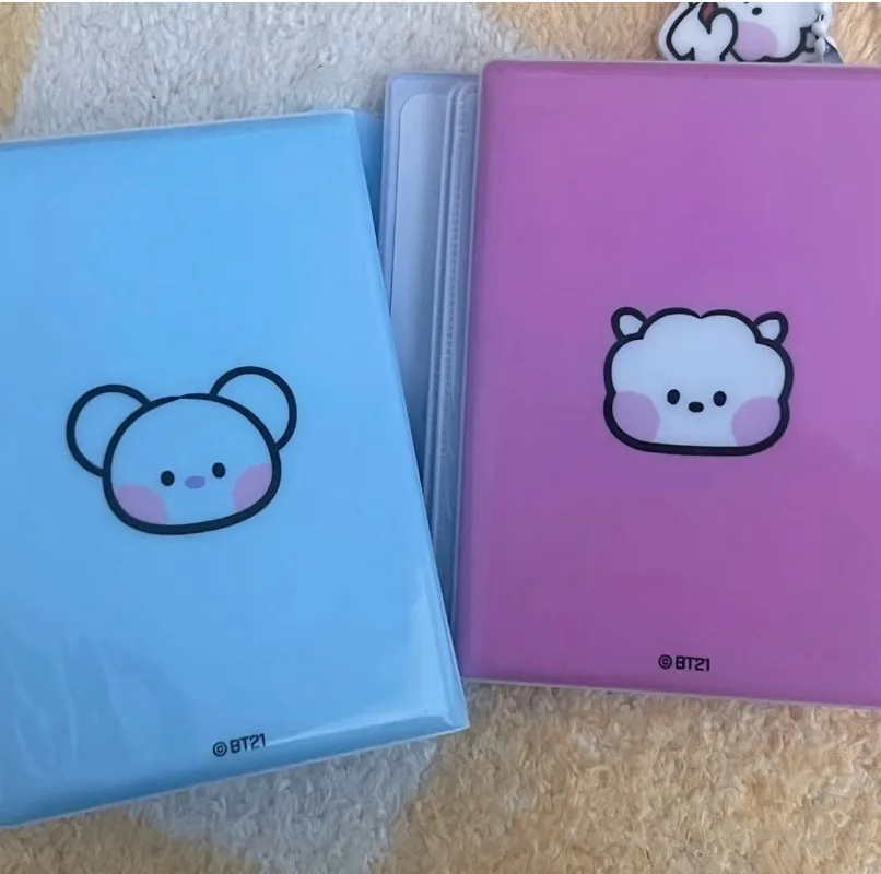 32 قطعة BT21 مينيني تاتا شيمي 3 بوصة ألبوم تخزين البطاقات الكرتون شوكي مانغ كويا ستار الطرفية صور بطاقة كتاب جمع هدية