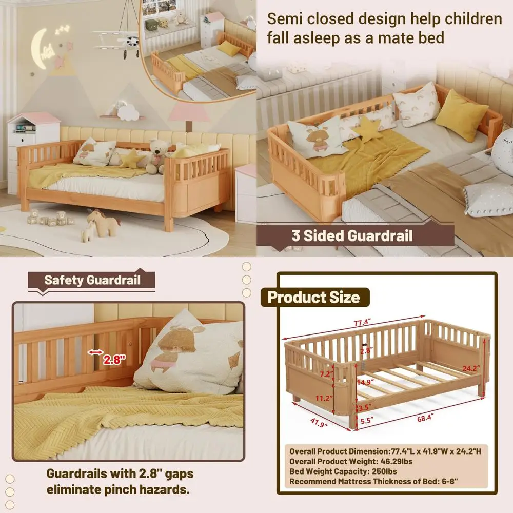 Twin Size Kid Bed W… - image