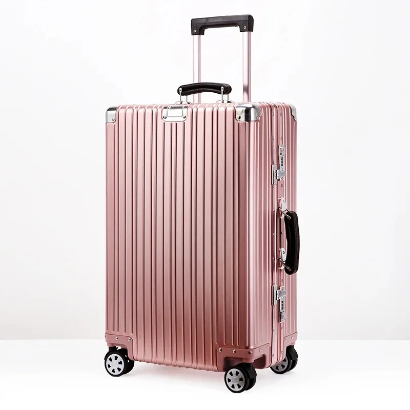 Alle koffer van aluminium-magnesiumlegering Retro hoge kwaliteit rolbagage 20/24/26/29'' trolleykoffer tas handbagage instappen reizen