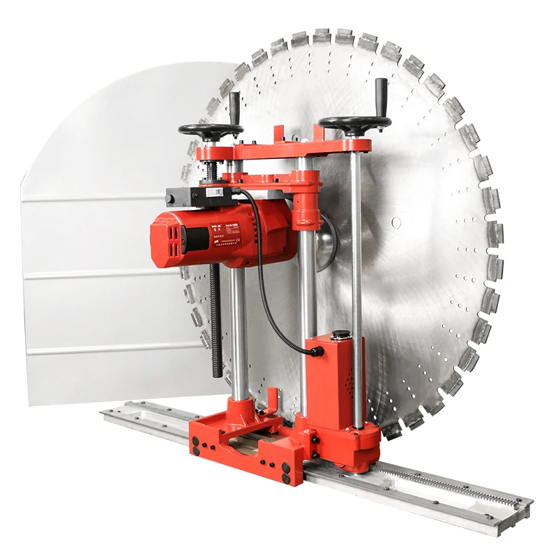 Cutting and Opening Saw on Reinforced Concrete Wall Brick Wall Material and the Stone Transformation Reinforcement Old Building