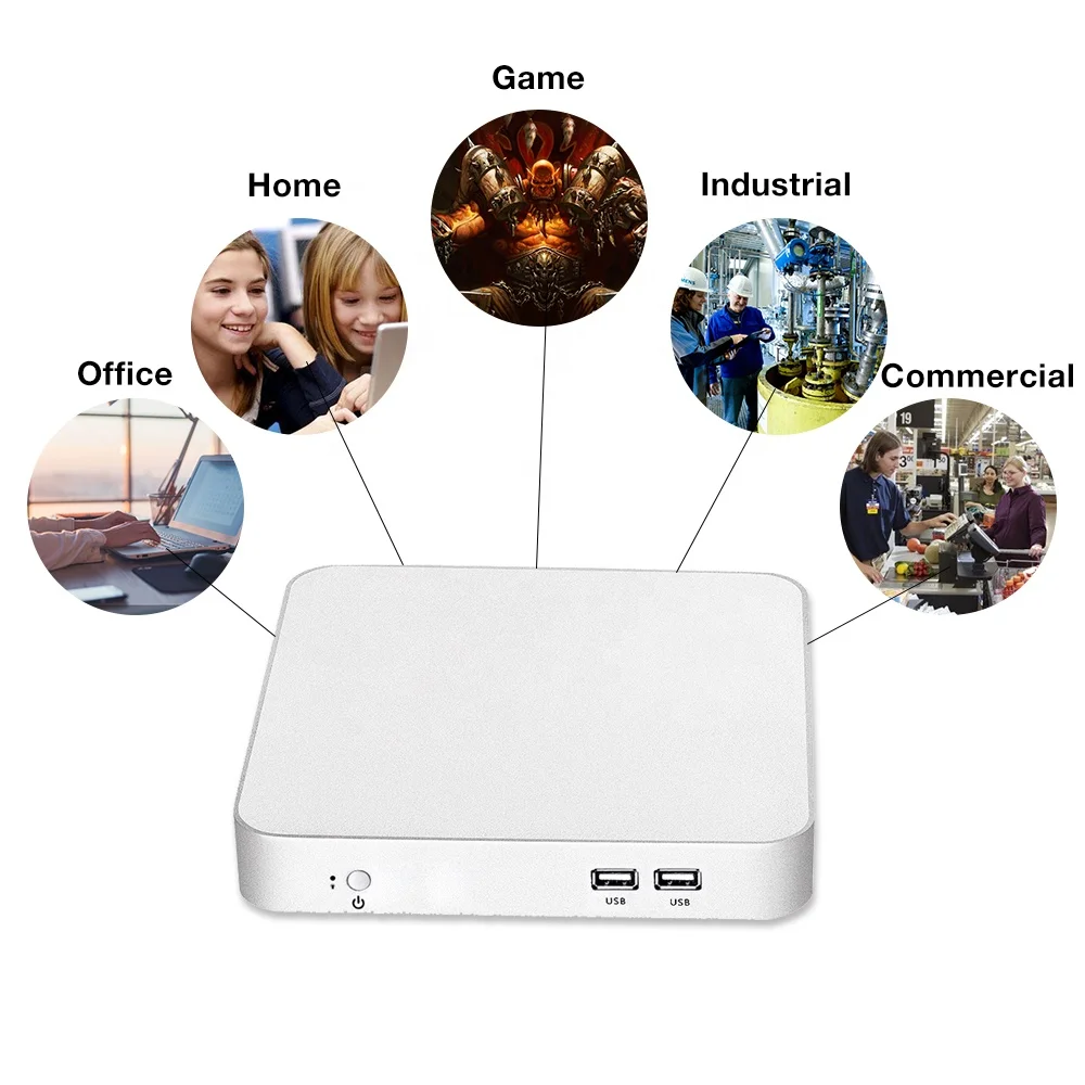 HLY Hot Sale In-tel Ce-leron Processor 1037u Desktop Computer DDR3L 8GB Ram VGA+H-D MSATA Embedded Mini PC