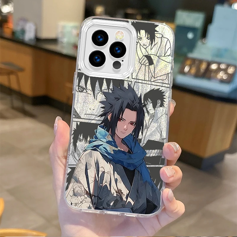 New Fashion N-Narutos Anime Gradient Phone Case for iPhone 16 15 14 13 12 11 8 7 6 Pro Max Plus XS XR Hard Shockproof Back Cover - Image 2